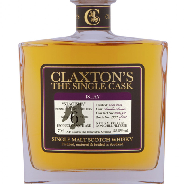 Claxton's The Single Cask - Bunnahabhain Staoisha 2013 - 6 Years Old