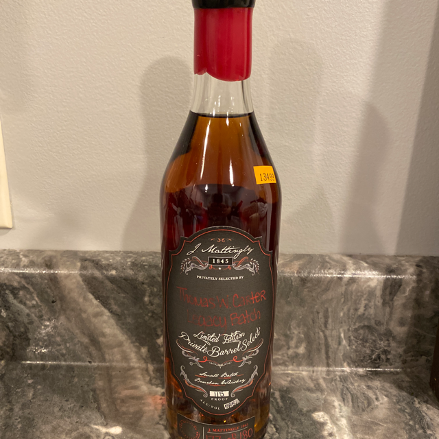 J. Mattingly 1845 Private Barrel Select Bourbon "Thomas W. Carter Legacy Batch"