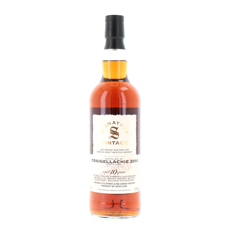 Signatory Vintage 100 Proof Craigellachie 10 Years Old (2014-2025)
