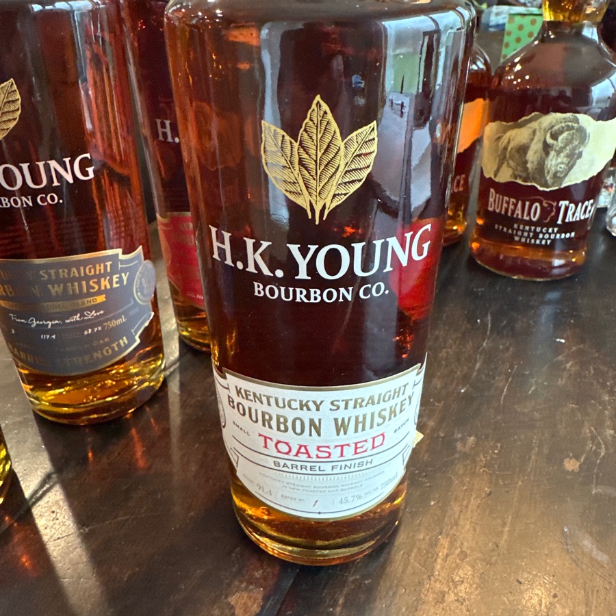 H.K. Young Kentucky Straight Bourbon Whiskey Toasted Barrel Finish Small Batch No 1