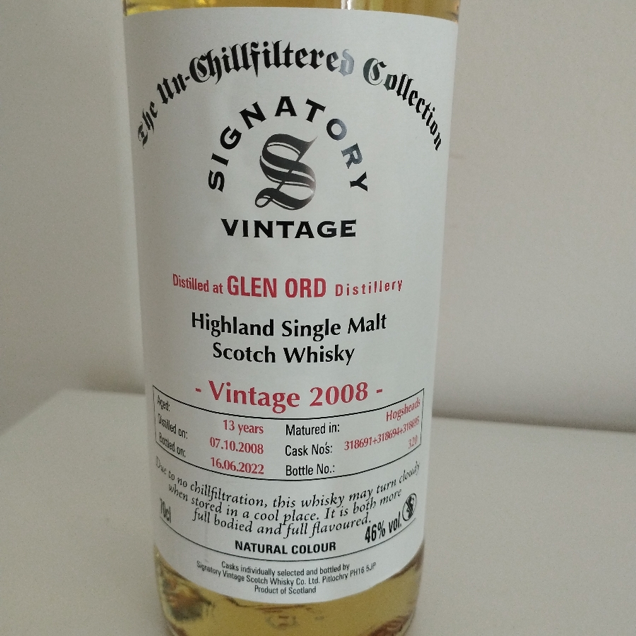 GLEN ORD 13 Signatory Vintage 2008