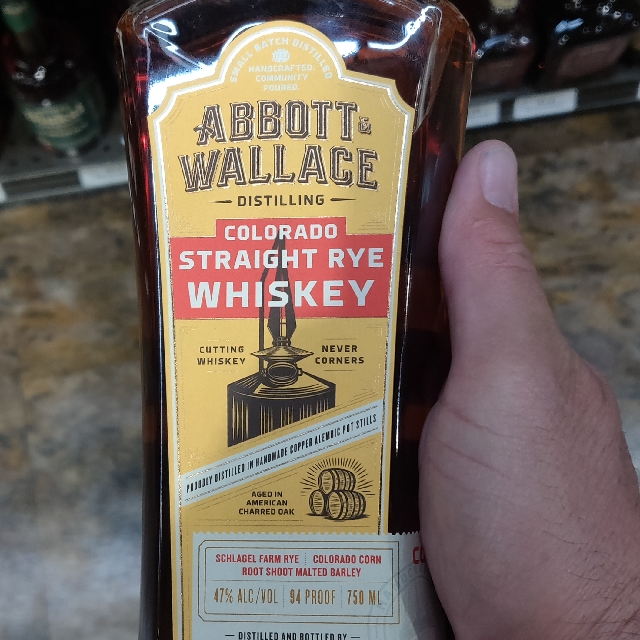 Abbott & Wallace Colorado Straight Rye Whiskey