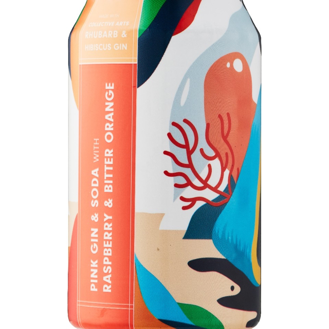 Collective Arts Pink Gin & Soda With Raspberry & Bitter Orange