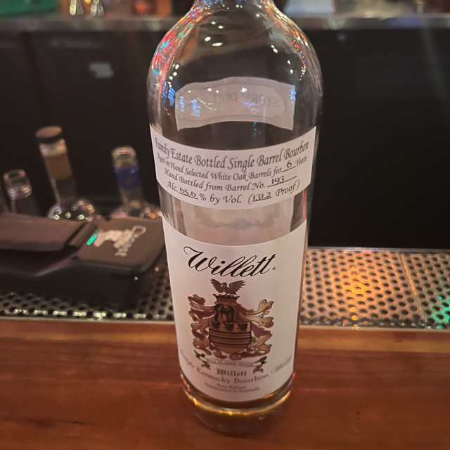 Willett 6 Year Bourbon, Barrel 193, "Storm Dollar"