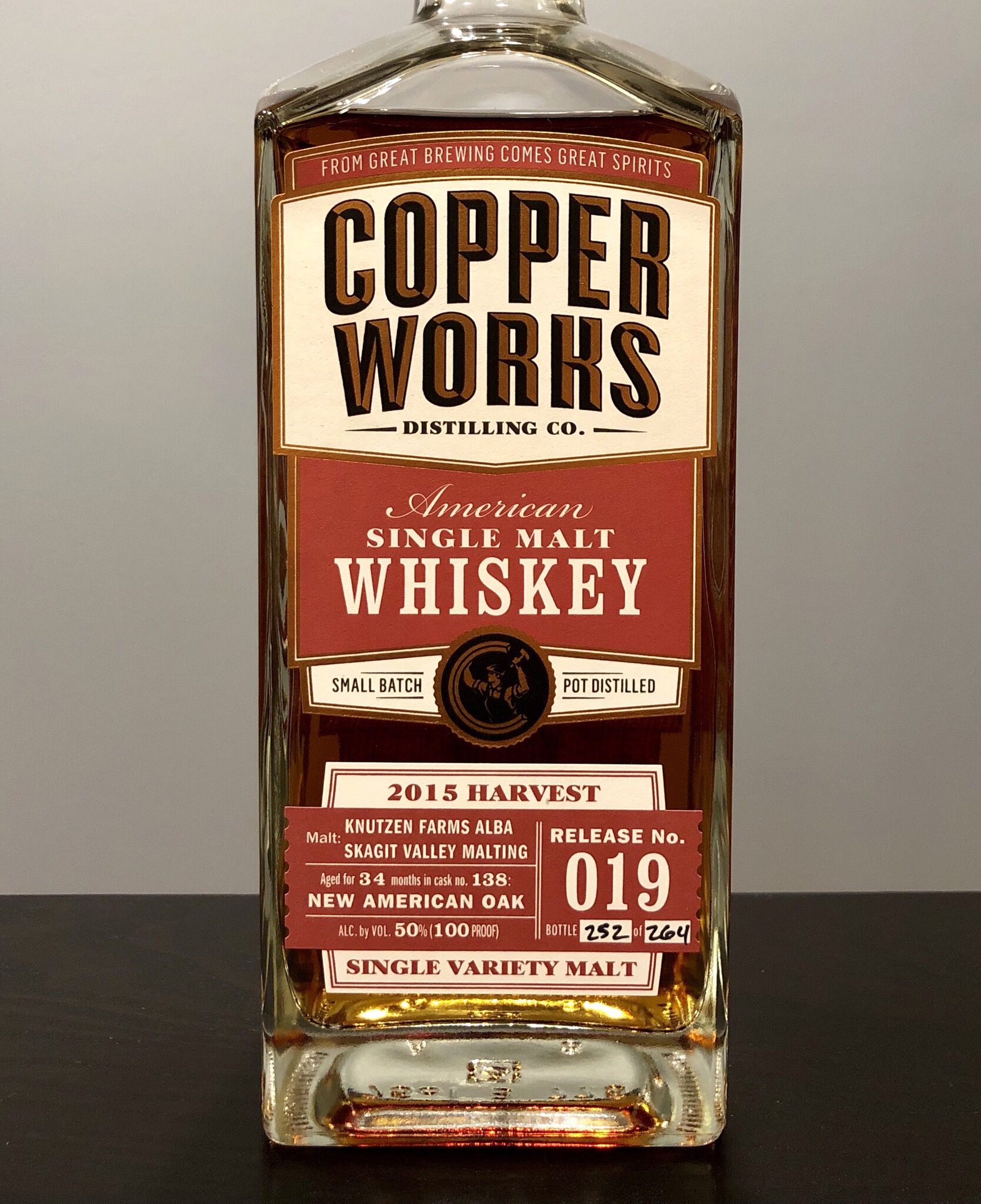 Copperworks American Single Malt (Release No. 019)