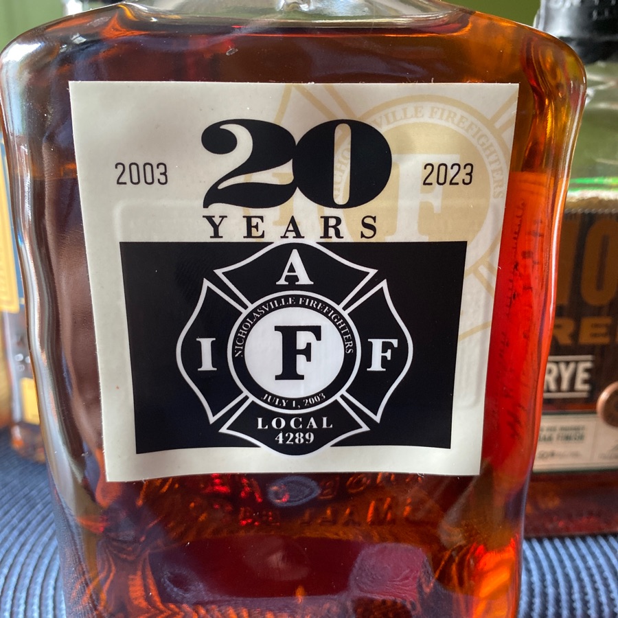 Knob Creek Single Barrel Nicholasville-Happy Hour Liquor 20th Anniversary Local 4289 IAF