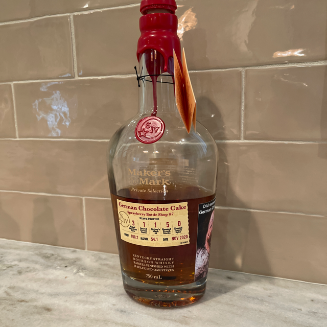 Maker's Mark Private Selection (SBS German Chocolate Cake)
