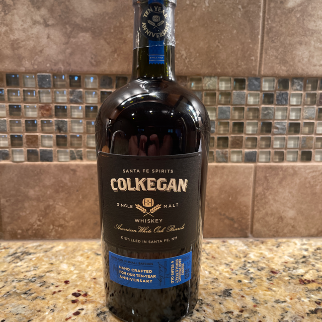 Santa Fe Spirits Colkegan Ten Year Anniversary Sherry Cask Finished Single Malt