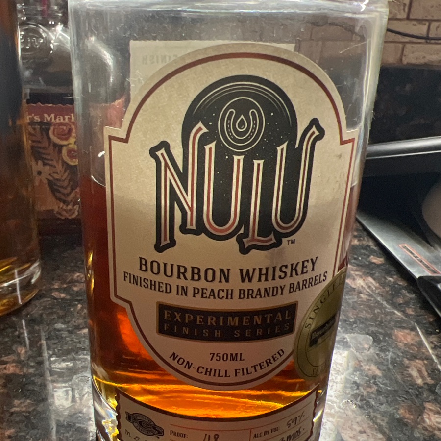 Nulu Bourbon Whiskey finished in Peach Brandy Barrels (Bourbon Steet Store Pick)