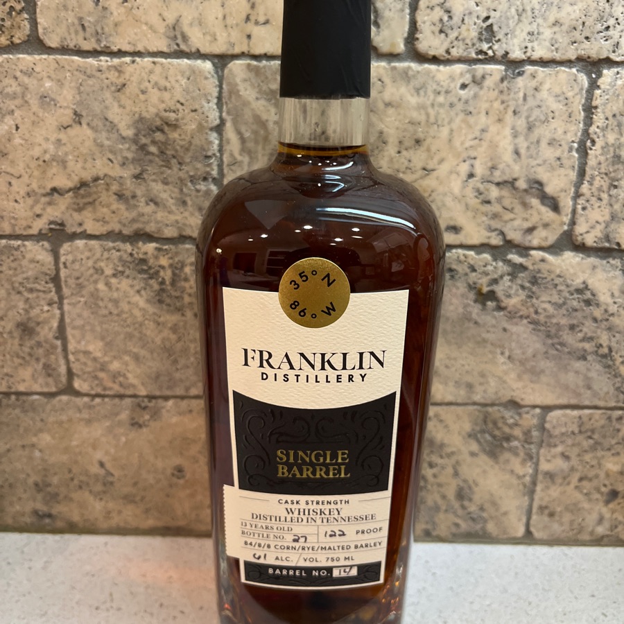 Franklin Distillery Single Barrel Cask Strength
