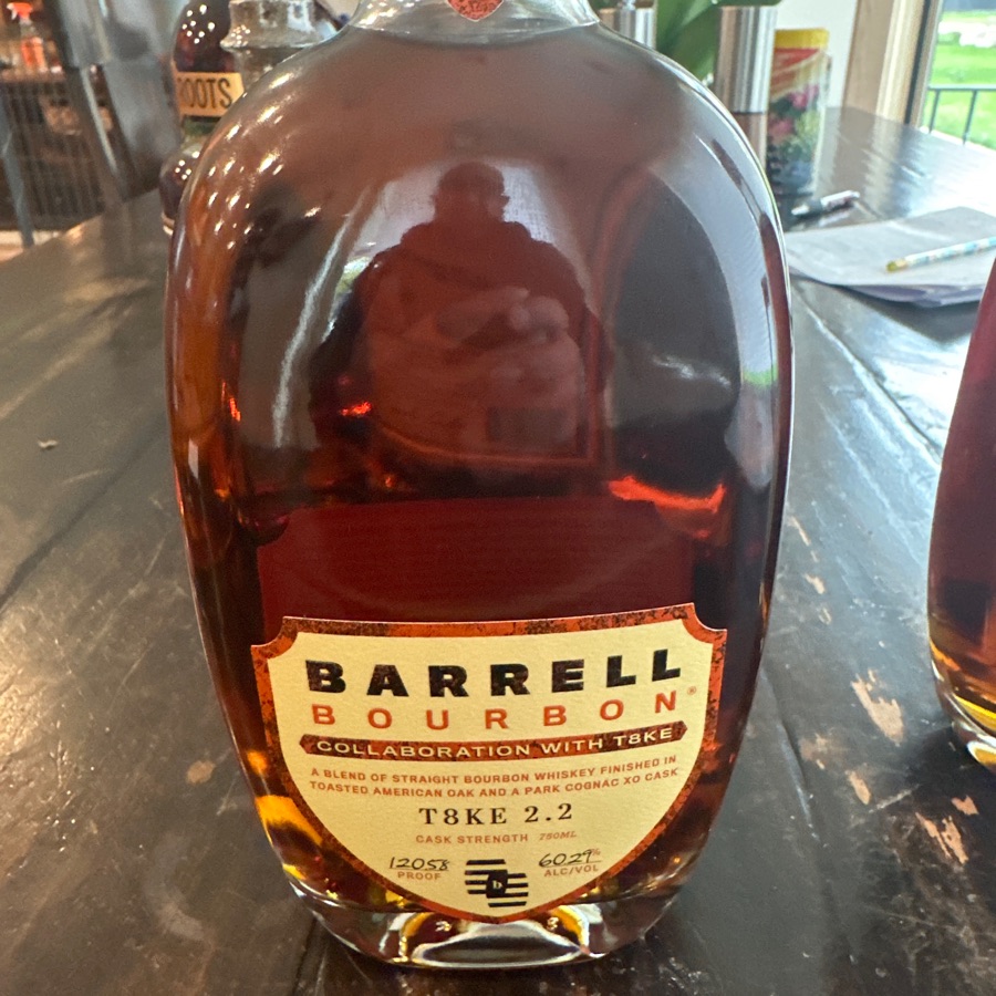 Barrell Bourbon Collaboration with T8KE A Blend of Straight Bourbon Whiskey Finished in Toasted American Oak and a Park Cognac XO Cask
