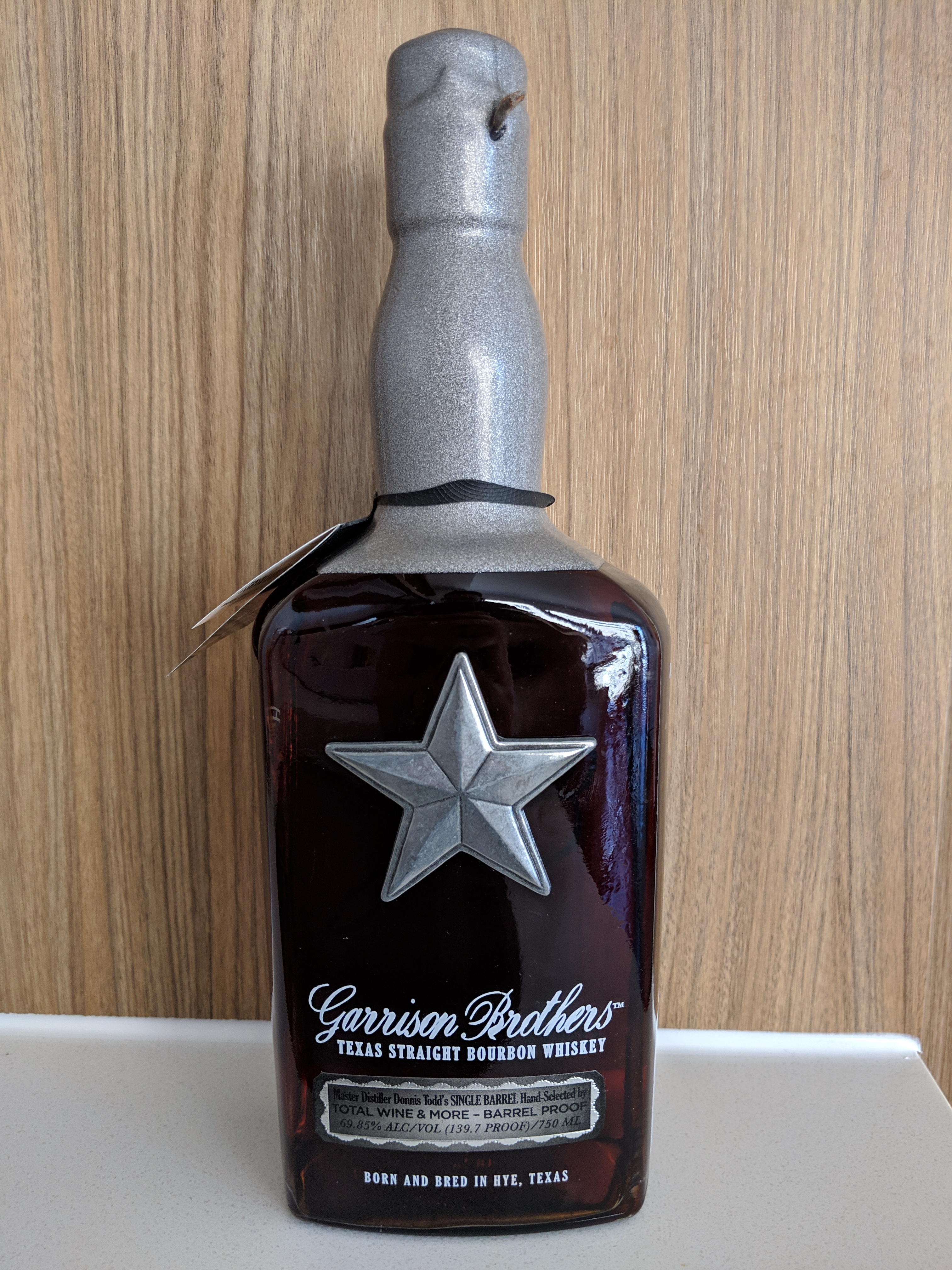 Garrison Brothers Texas Straight Bourbon Whiskey - Master Distiller Donnis Todd's Single Barrel, hand selected by Total Wine & More (Barrel Proof)