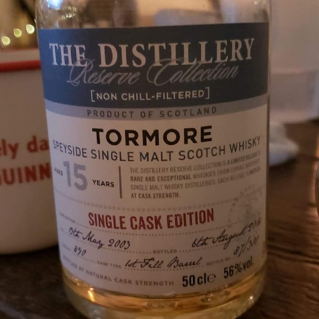 Tormore 15 Single Cask Distillery reserve