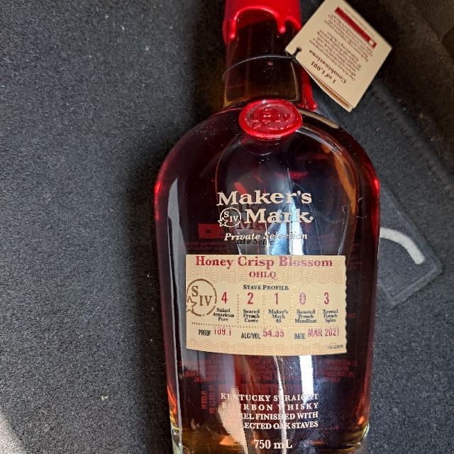 Maker's Mark Private Selection Honey Crisp Blossom OHLQ March 2021