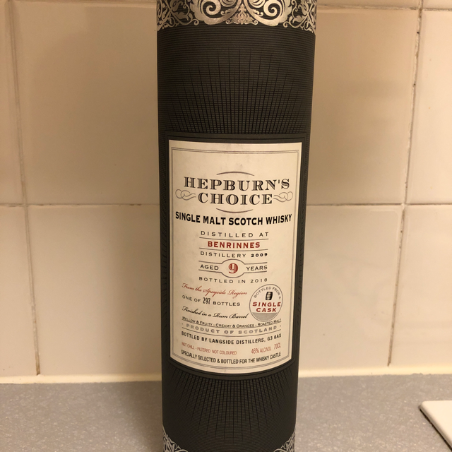Hepburn's Choice Benrinnes 9 year old