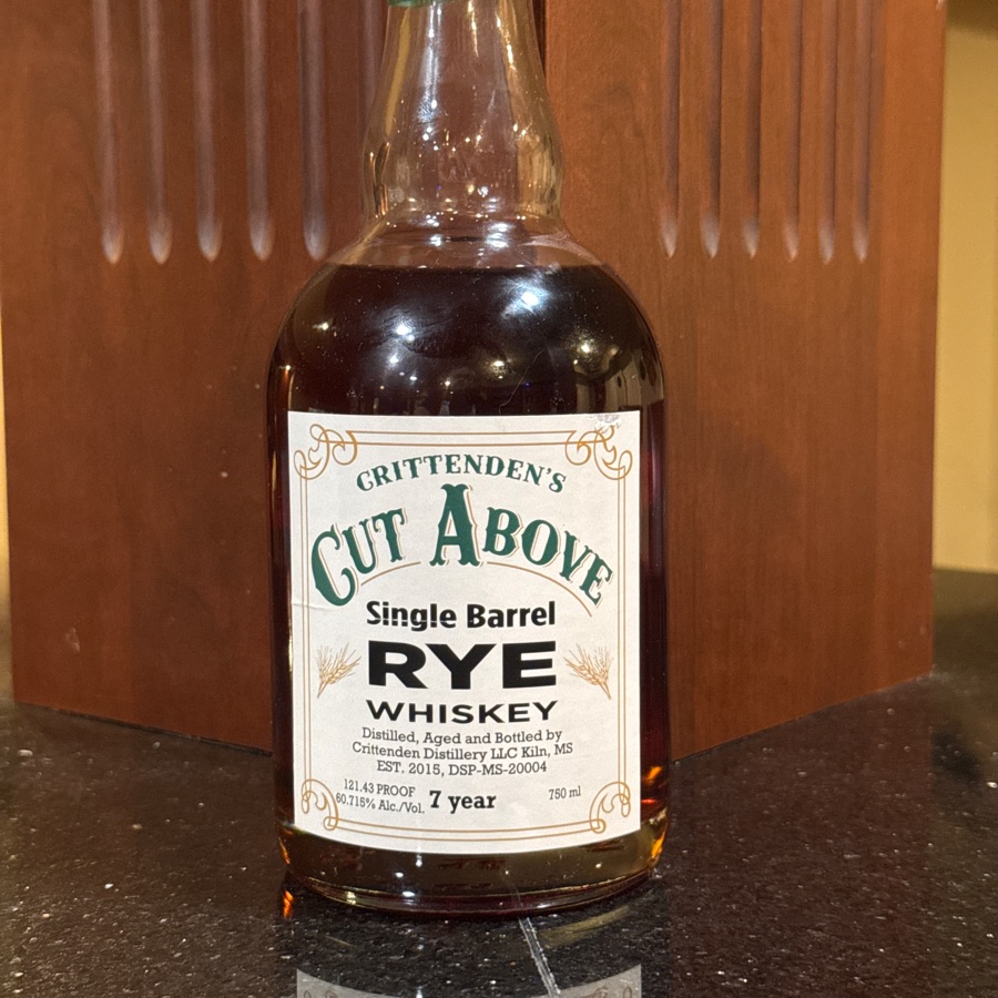 Crittenden's Single Barrel Rye (Drums and Drams Crooked Letter Rye)