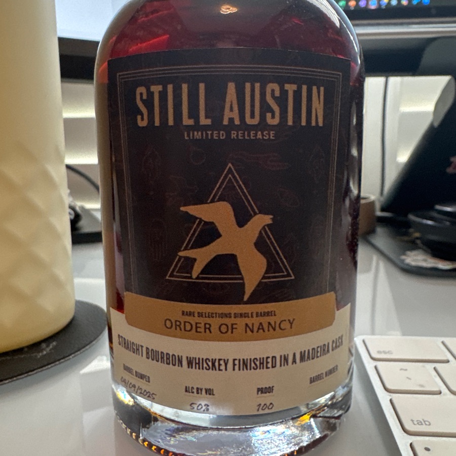 Still, Austin limited release straight bourbon whiskey finished in a Madera cask
- 375ml