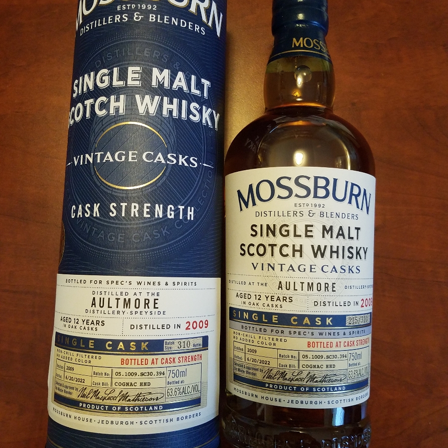 Mossburn Vintage Casks, Cask Strength, Aultmore 12
