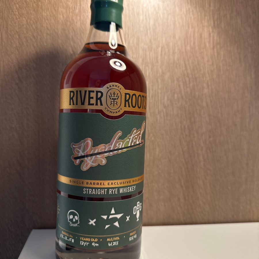 River Roots Single Barrel Straight Rye Whiskey ( Ryedacted Five Star Liquor & Wine)