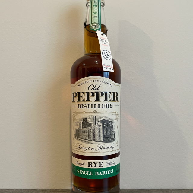 Old Pepper Straight Rye Whiskey Single Barrel (Gomer's of Kansas)