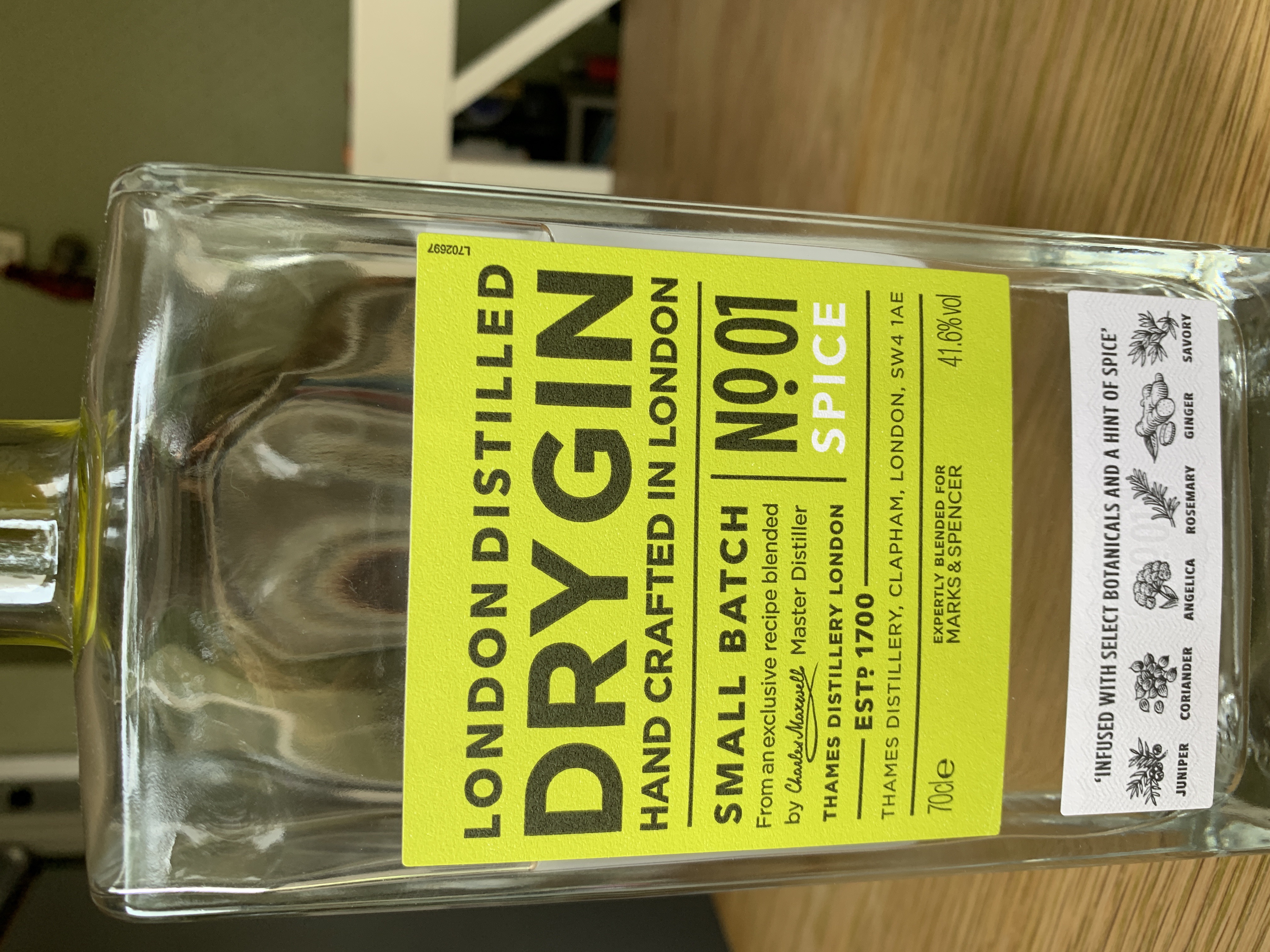 Marks and Spencers London Distilled Dry Gin