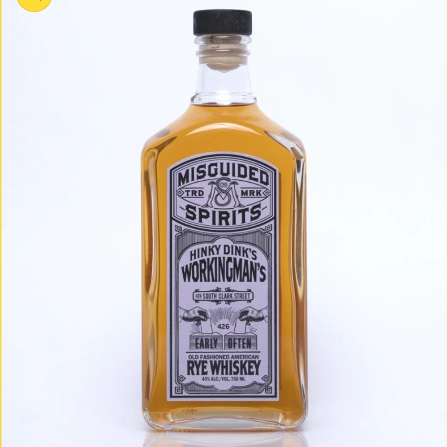 Misguided Spirits Hinky Dink's Workingman's Rye Whiskey