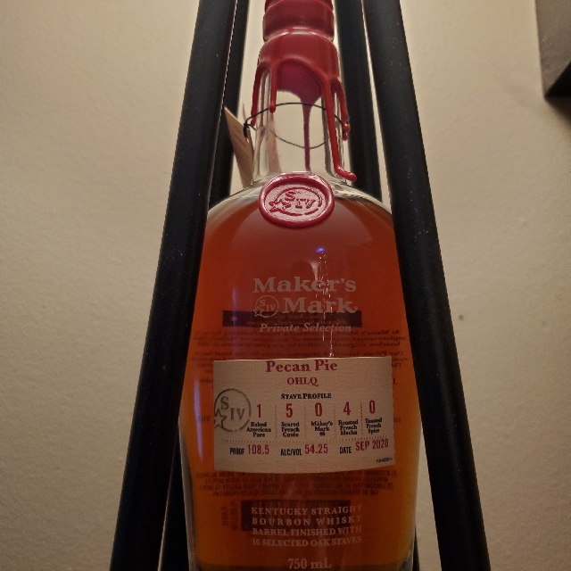 Makers Mark Private Selection (OHLQ) "Pecan Pie" stave profile