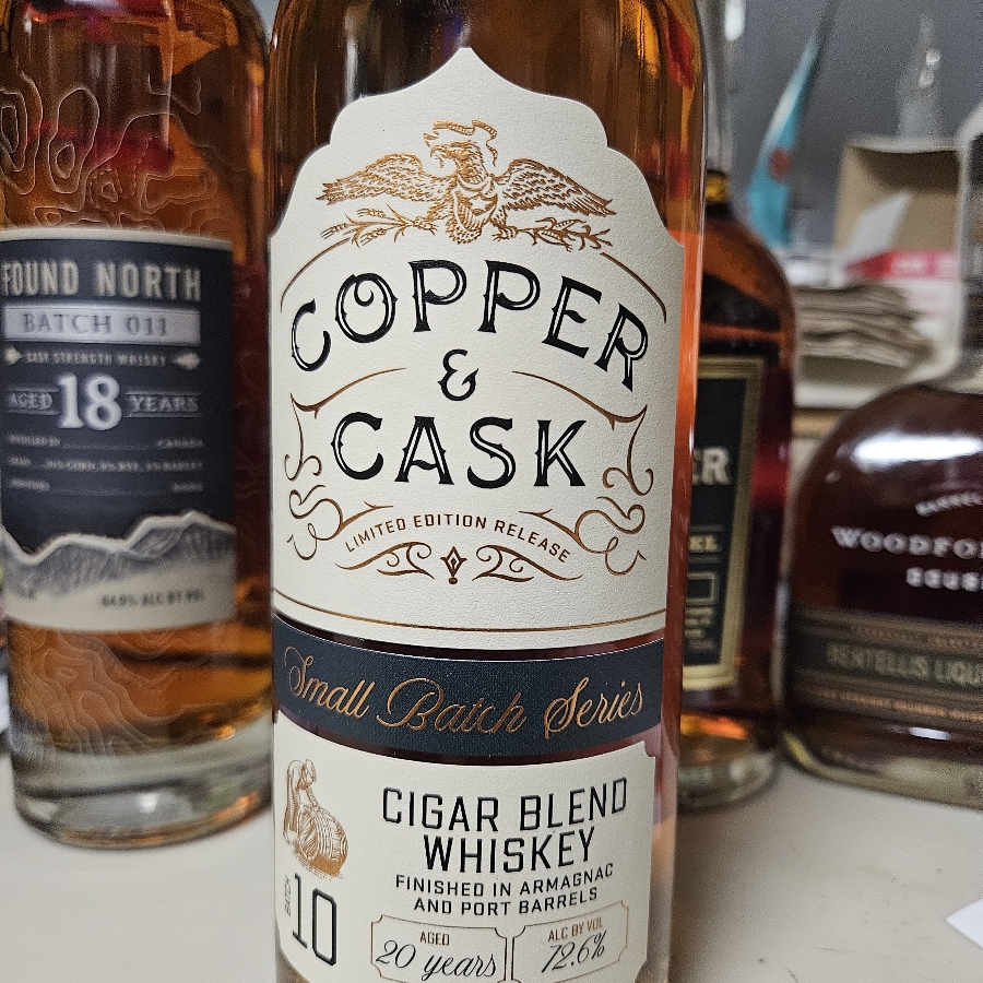 Copper and Cask cigar blend whiskey batch 10