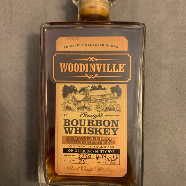 Woodinville Private Select Straight Bourbon (Ohio Liquor-Minty Rye)