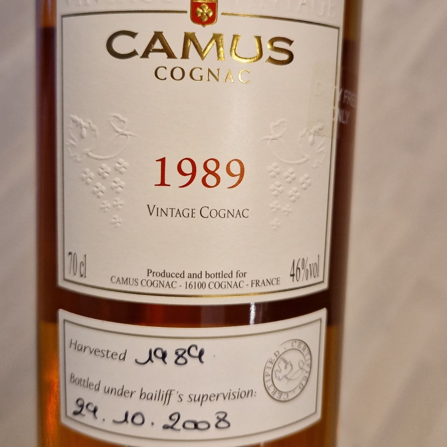CAMUS 1989 Vintage Cognac