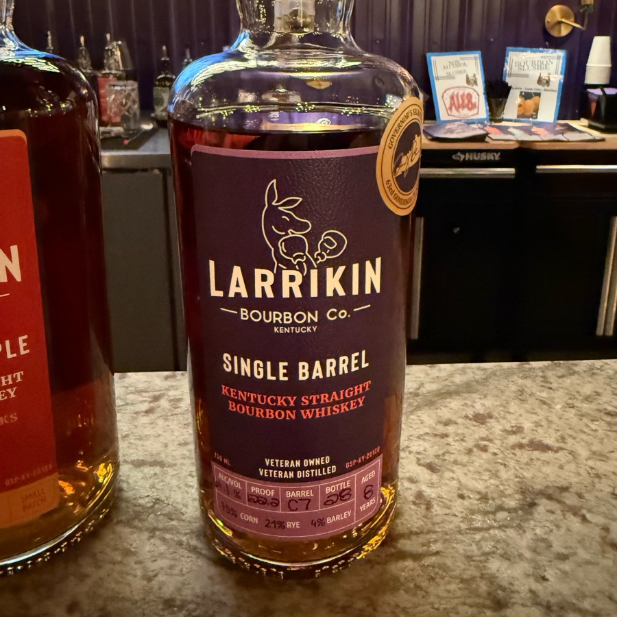 Larrikin Kentucky Straight Bourbon Whiskey Single Barrel Gov. Andy Beshear Pick