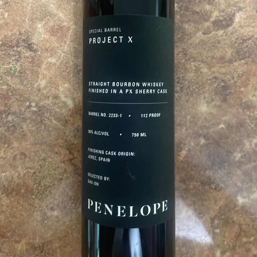 Penelope Project X Straight Bourbon Whiskey - Finished in a PX Sherry Cask - Sav On