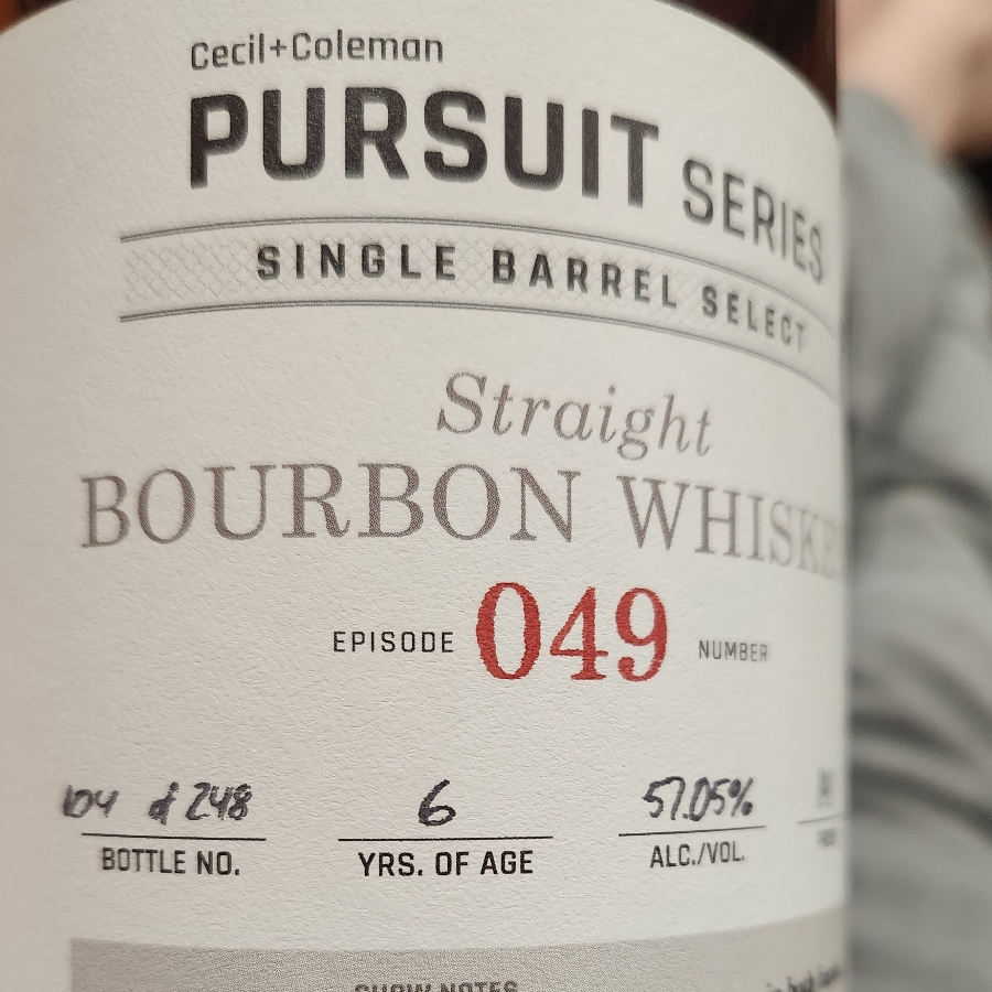 Pursuit Series Single Barrel Straight Bourbon Episode 49
