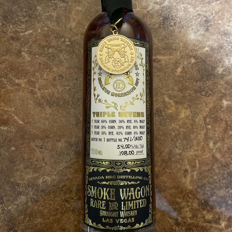 Smoke Wagon Rare and Limited Triple Sevens Straight Whiskey
