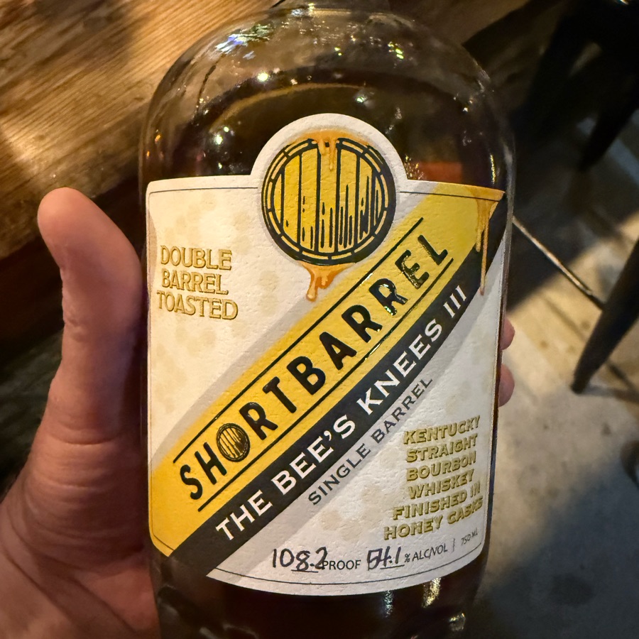 ShortBarrel Double Barrel Toasted Kentucky Straight Bourbon Whiskey Finished In Honey Casks The Bee's Knees III Single Barrel (Selected By Winthrop Liquors)