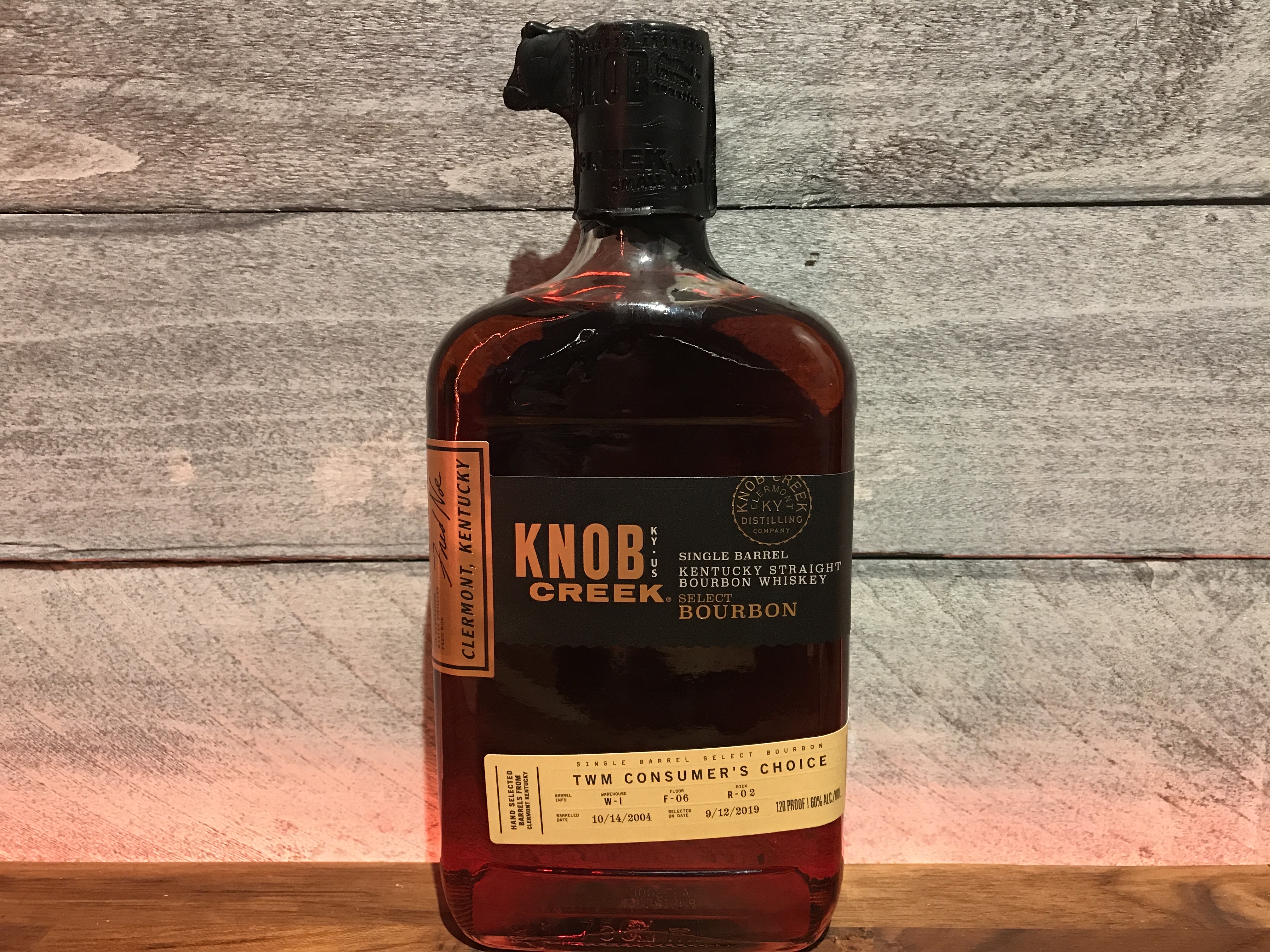 Knob Creek Single Barrel Select TWM W-I F-06 R-02 10/14/2004 - 15 years