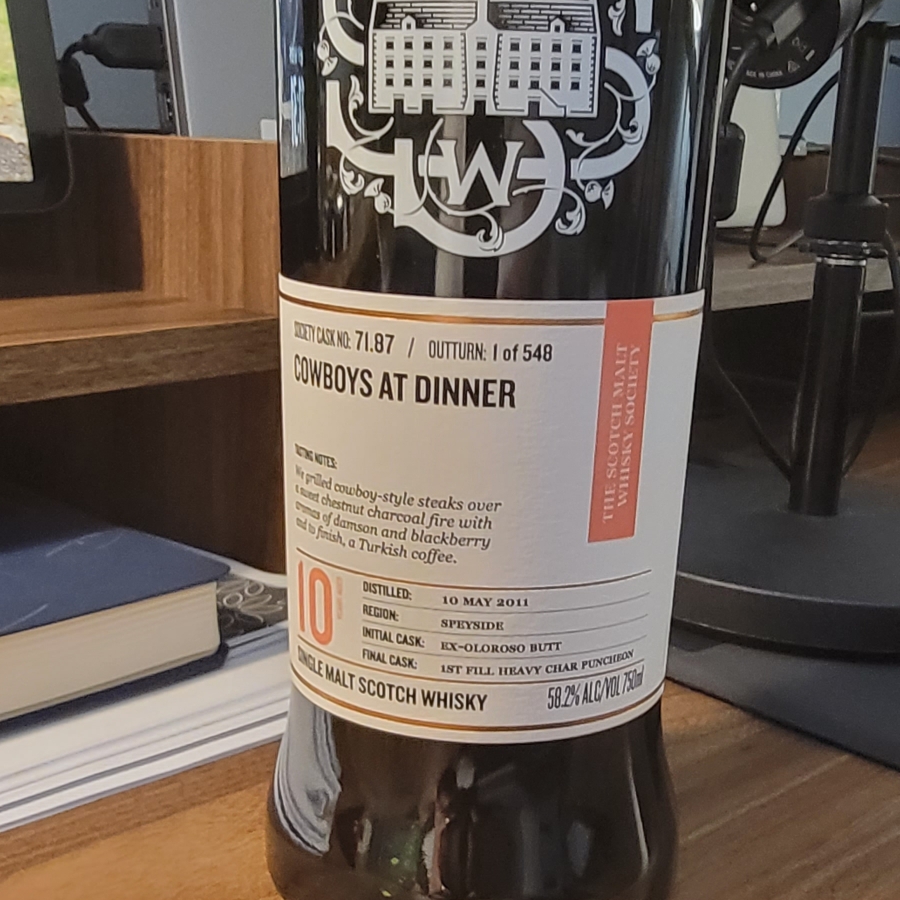 SMWS cask 71.87 Cowboys at Dinner