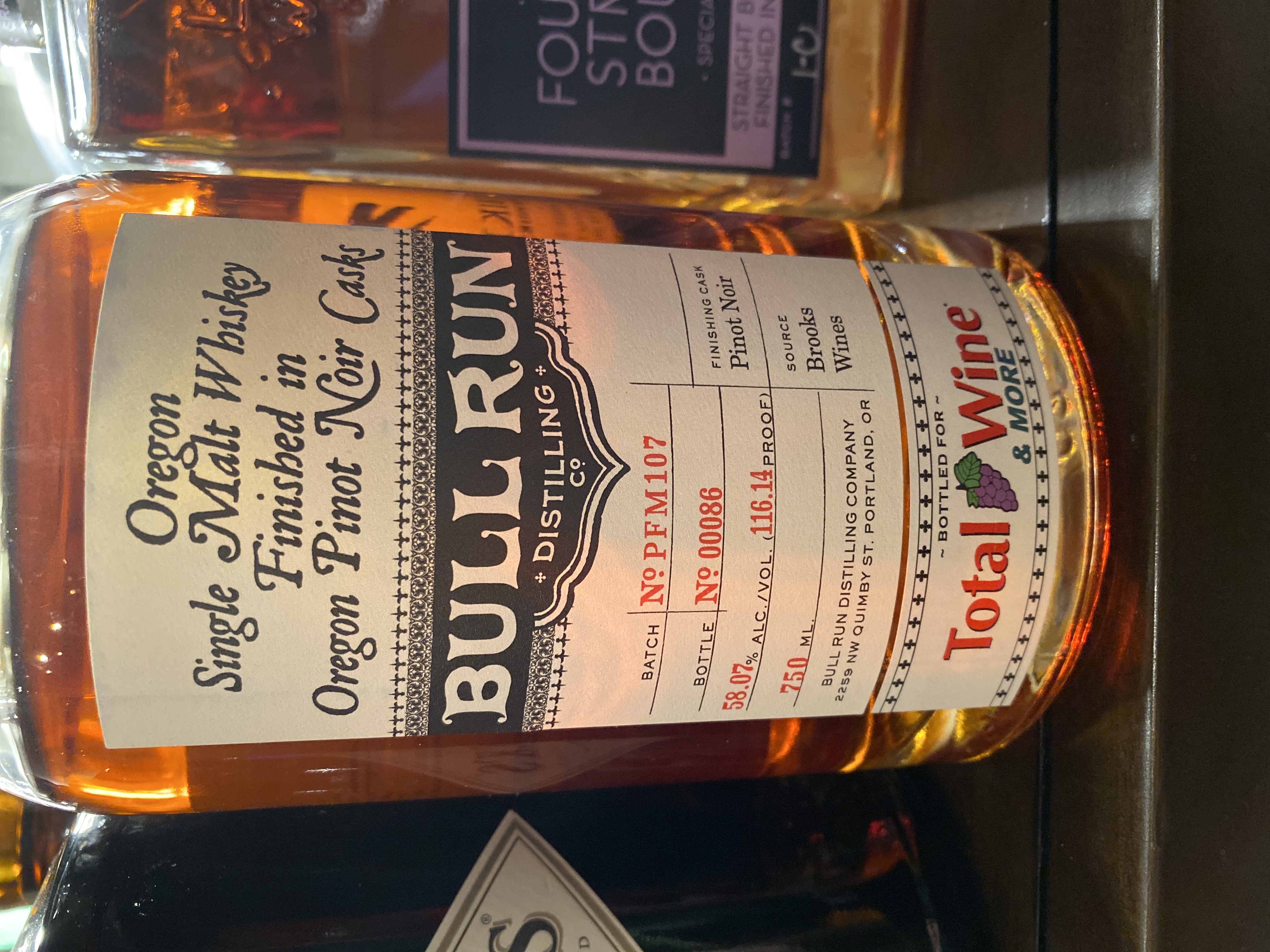 Bull Run Single Malt Pinot Noir