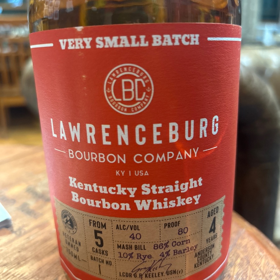 Lawrenceburg Kentucky Stright Bourbon Whiskey