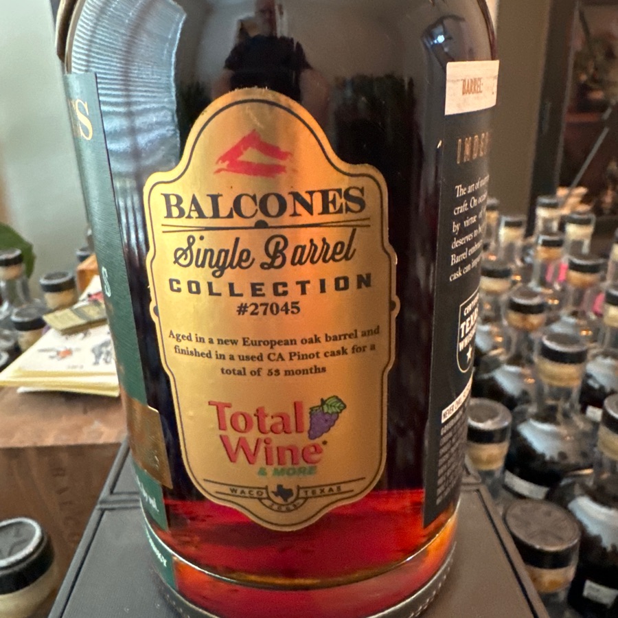 Balcomes Tezas Total Wine Rye Single Barrel #27045