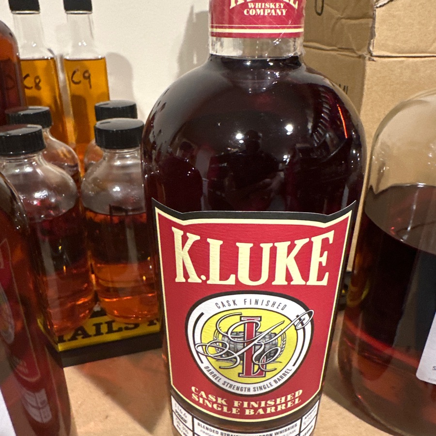K.Luke Cask Finished Single Barrel Blended Straight Bourbon Whiskies (finished in a Pineau Des Charentes Cask)