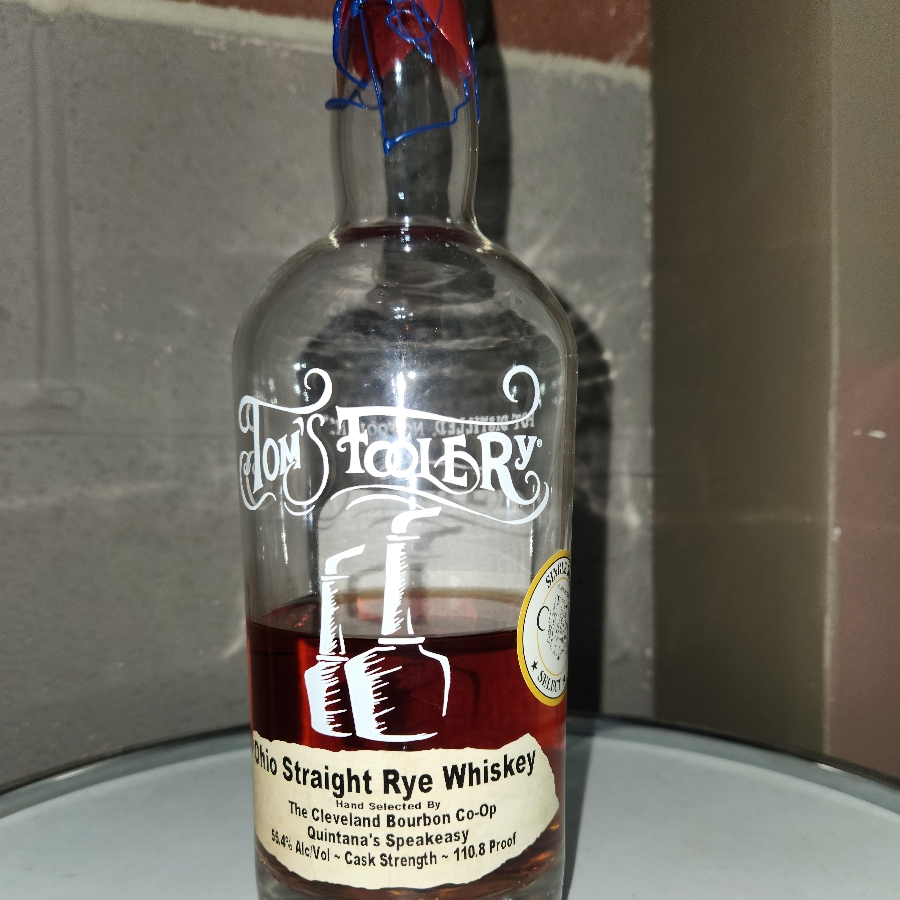 Tom's Foolery Ohio Straight Rye Whiskey Single Barrel Cask Strength (Rest in Chief)
