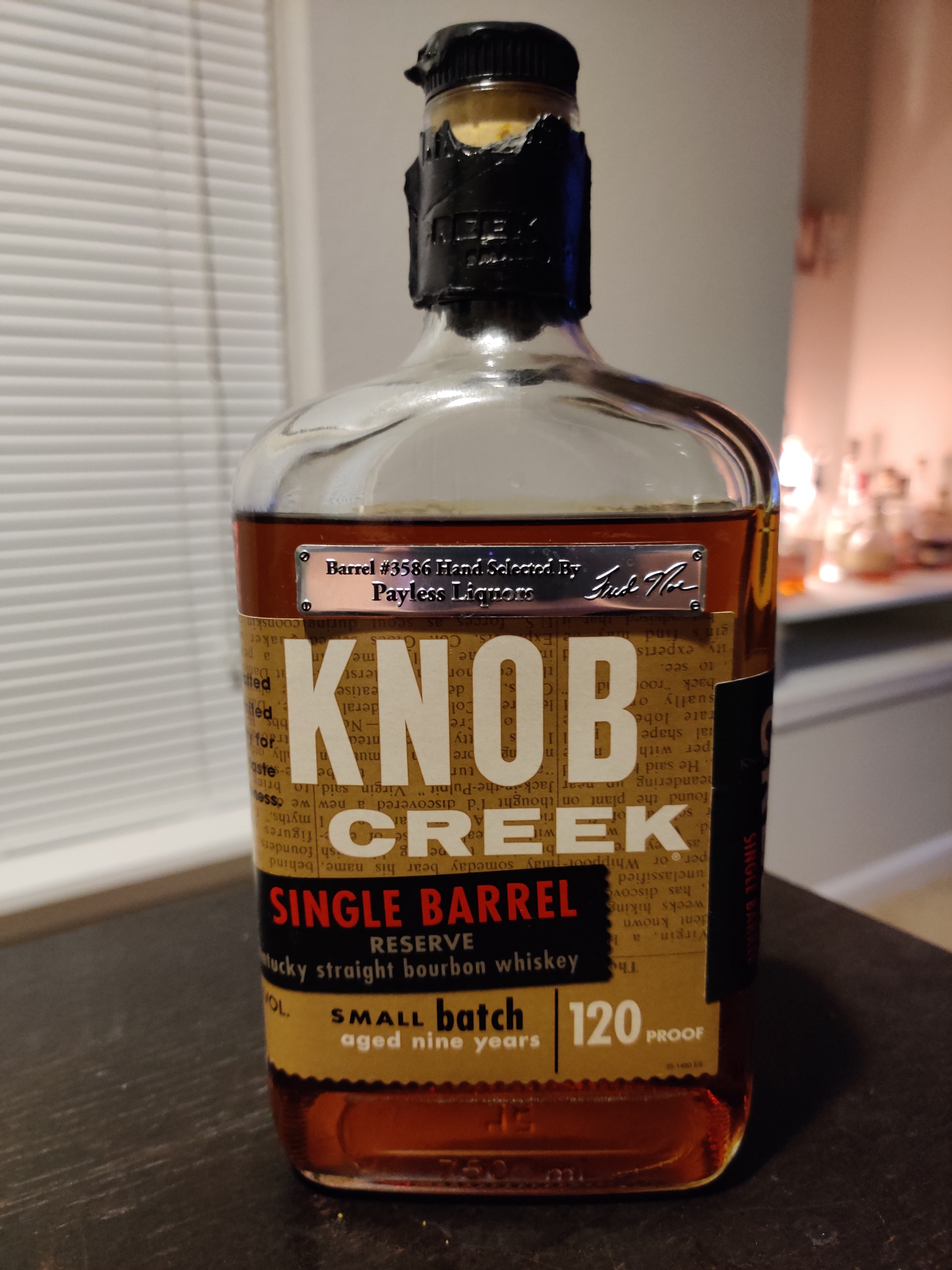 Knob Creek Single Barrel Payless Liquors Store Pick