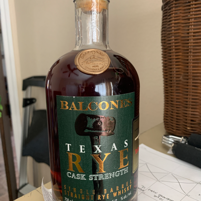 Balcones Texas Rye Cask Strength Total Wine pick