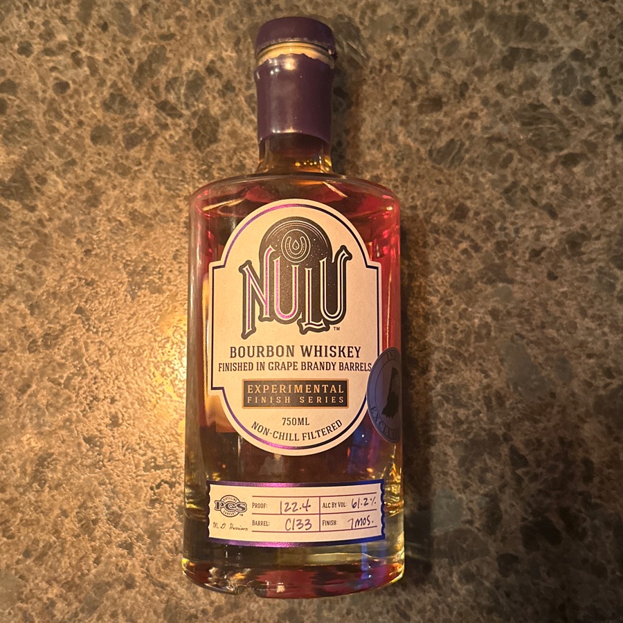 Nulu Bourbon Whiskey - Experimental Finish Series - Finished in Grape Brandy Barrels