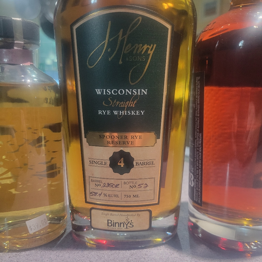 J. Henry & Sons Stright Ryes Single Barrwl (Binny's 2350R)