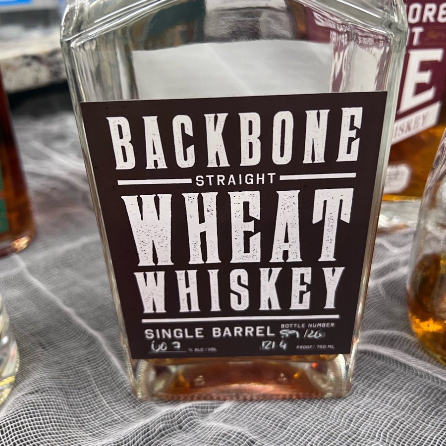 Backbone Straight Wheat Whiskey Single Barrel  (Skip's Liquor)