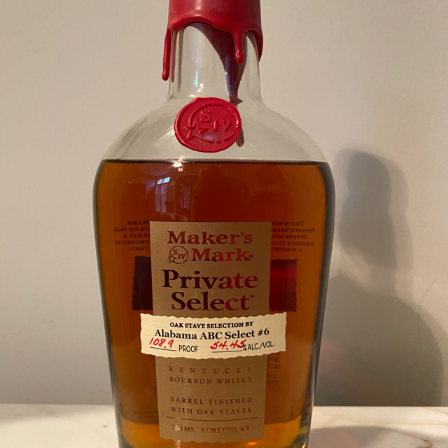 Makers Mark Private Select Alabama ABC Select #6
