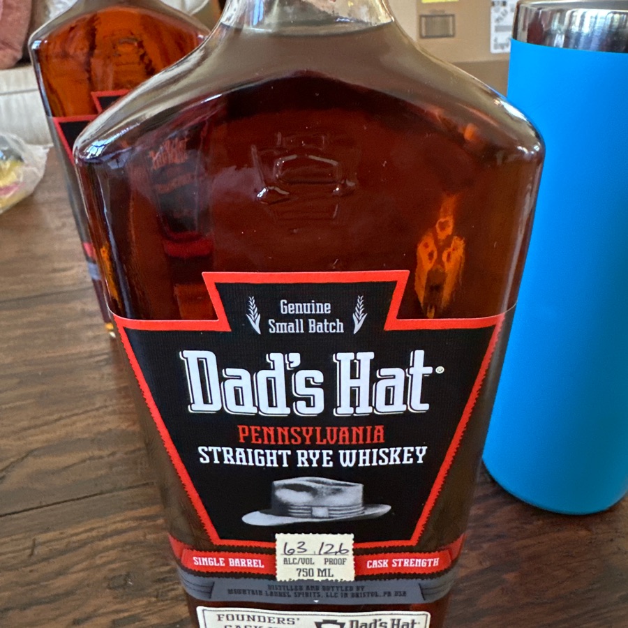 Dad's Hat Founders' Cask VIII Single Barrel Cask Strength Pennsylvania Straight Rye Whiskey