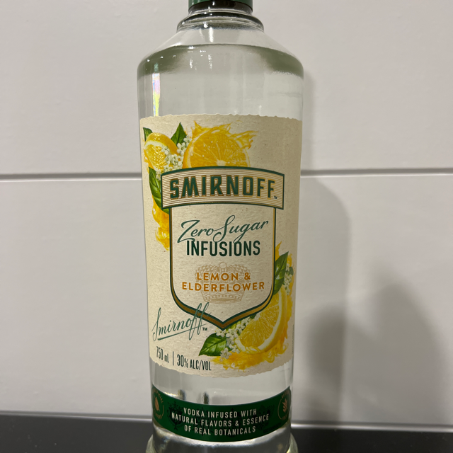 Smirnoff Zero Sugar Infusion Lemon & Elderflower
